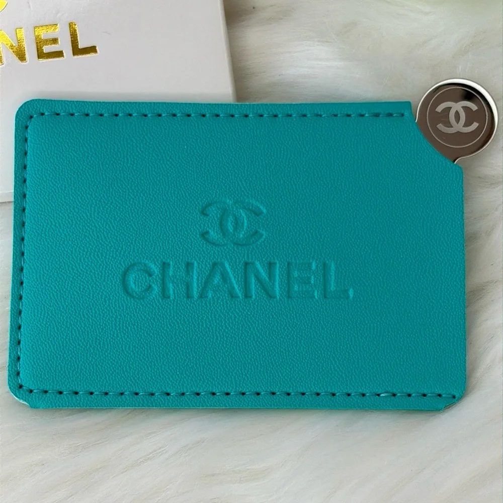 CHANEL‎ Teal Mirror & Card Holder